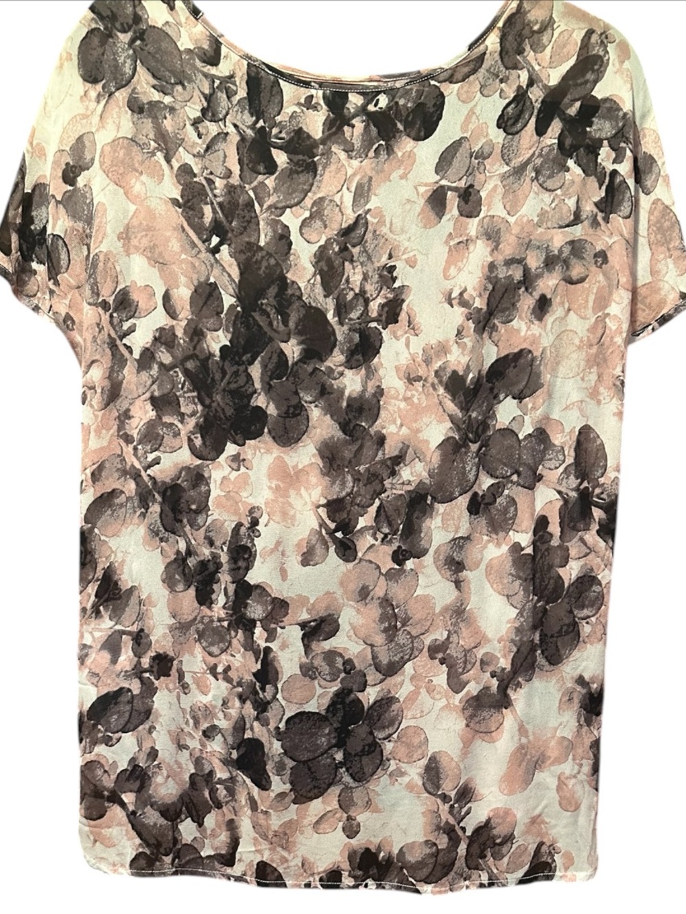 Part Two Floral Print Blouse in Blush and Black